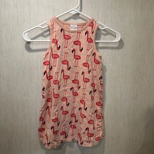 Hanna Andersson Flamingo Print Kids Tank Top Dress